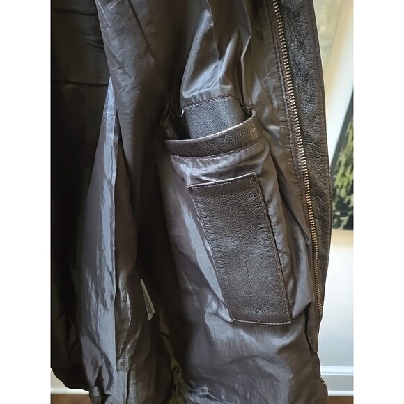 Sportys Pilot Shop A-2 Leather Flight Jacket Mens Sz L Brown Bomber USA Aviation - Picture 14 of 16